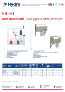 FB-HT IMPIANTO DI LAVAGGIO FISSO PER ALTA TEMPERATURA